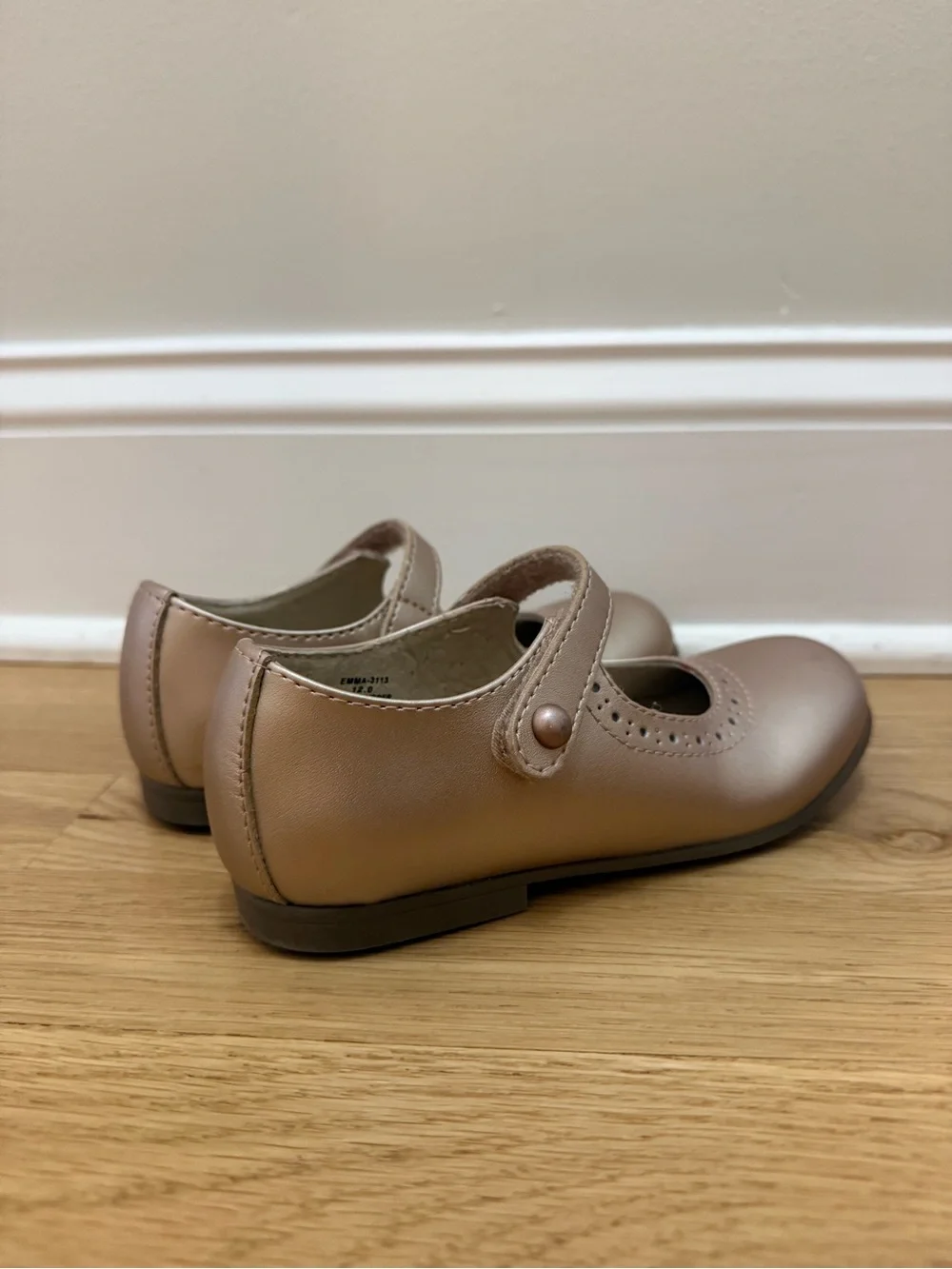 Footmates Rose Gold Metallic Emma Mary Jane Dress Shoe